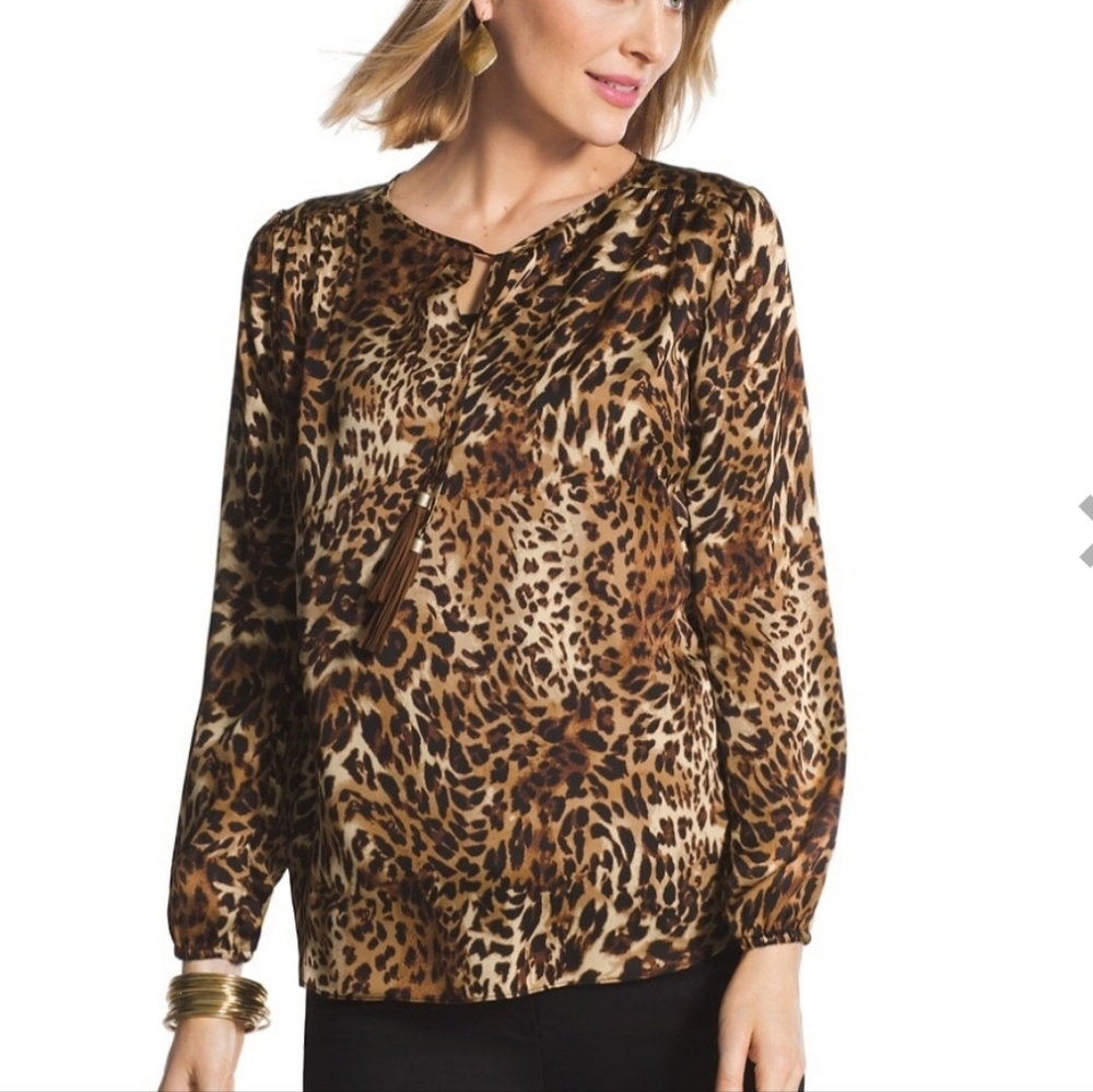 Chico's Animal Glamour Louise Top